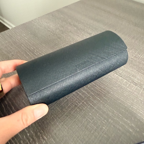 Prada Saffiano Black Leather Sunglasses Case w/ Box - Picture 4 of 6